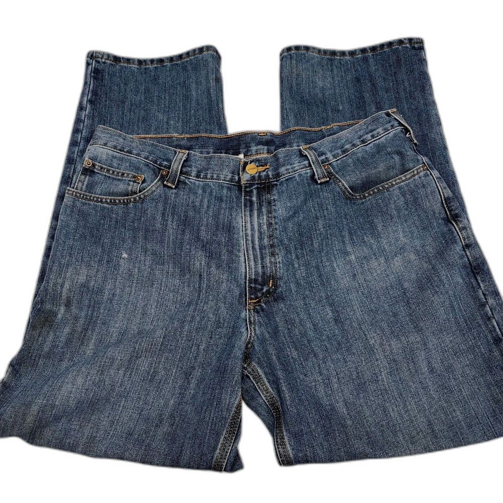Carhartt Relaxed Fit Holter Work Jeans Mens 38x30 Blue Frontier Straight Leg